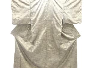 乱れ格子織り出し手織り紬着物